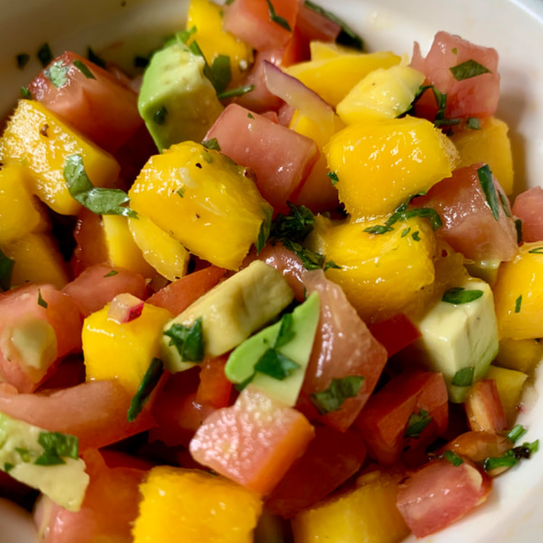 Yakelos Tropical Tomato and Mango Salad