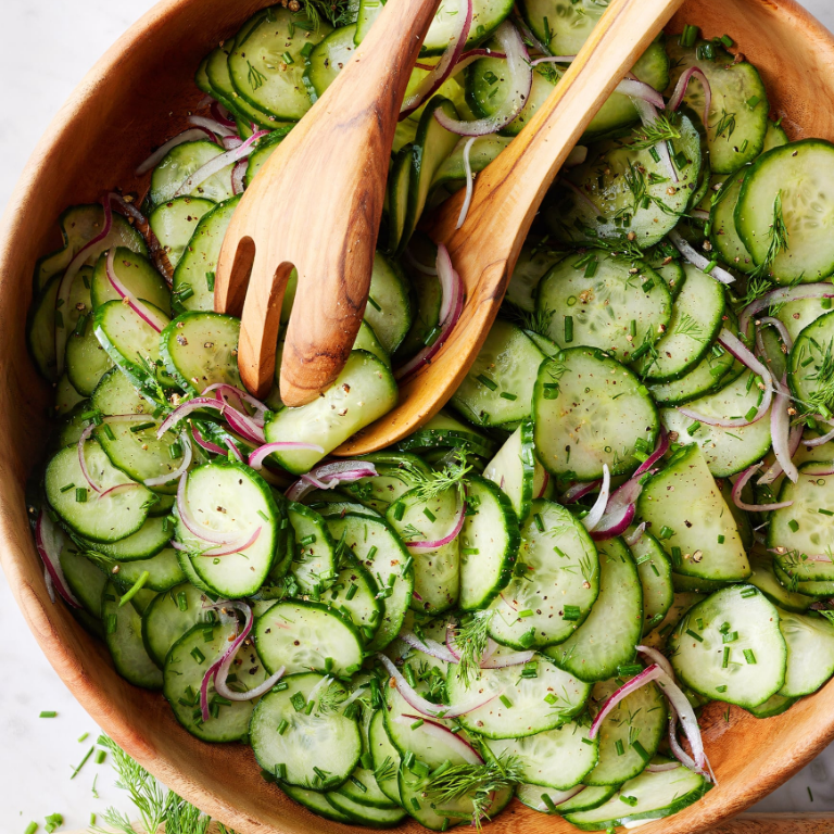 Yakelos Fresh Cucumber Salad with Red Onion and Dill