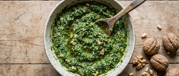 Kale Pesto with Yakelos Olive Oil