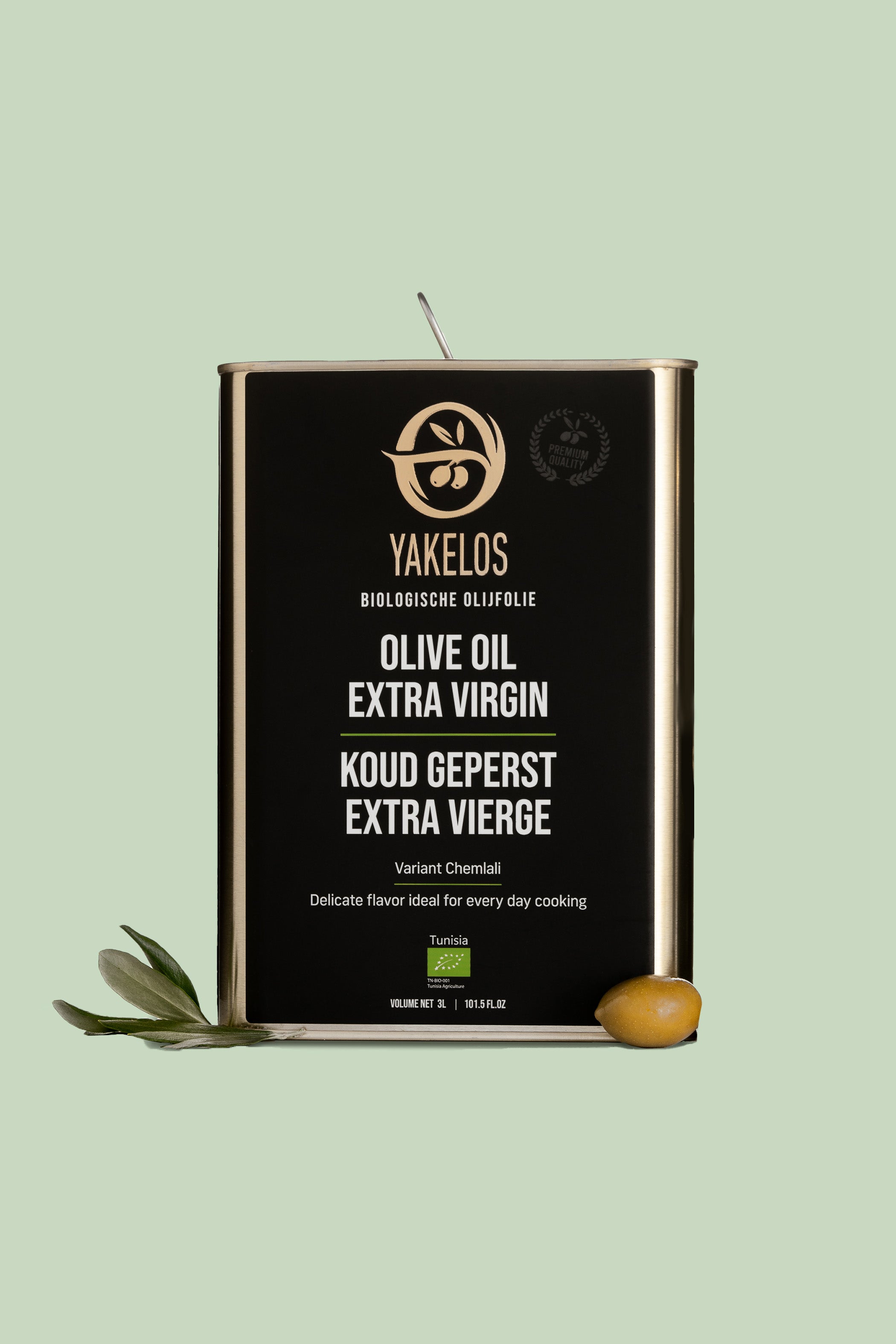 Yakelos Organic Extra Virgin Olive Oil 3 Liter